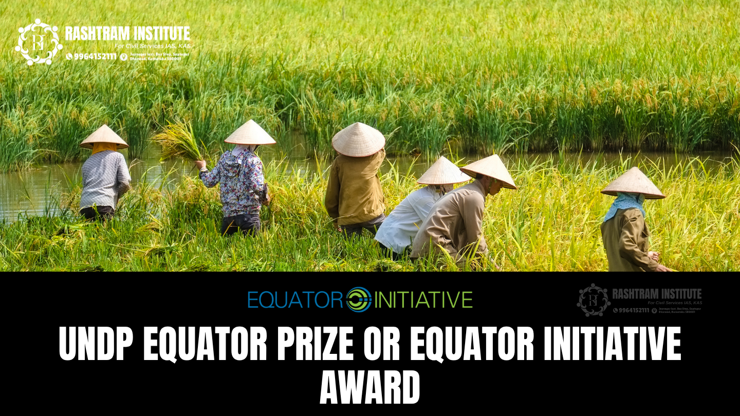 UNDP EQUATOR PRIZE OR EQUATOR INITIATIVE AWARD